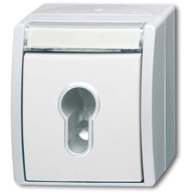 Havnøkkelbryter uten låsesylinder hvit IP44 2733SLW-54