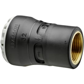 Plasson 32 mm x 1&quot; overgang med hylse, messing, PN16