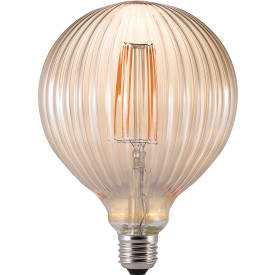 Nordlux Avra Stripes E27 globlampa, bärnstensfärgad