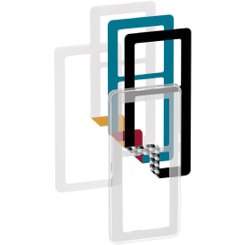 LK FUGA Choice designramme, 2,5 modul, Transparent inkl. 6 farvevalg