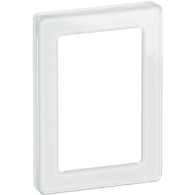 LK Fuga Pure designramme, 1,5 modul, hvid glas