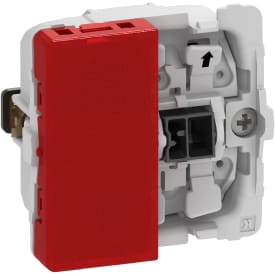 LK Fuga afbryder 1-pol med rød lampe 1 modul, uden afdækning