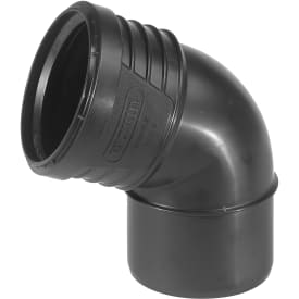 Wavin Sitech+ avløpsbend, 67,5°, Ø90 mm, plast, svart