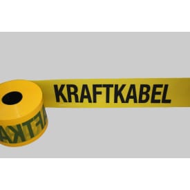 Markeringstejp, gul STRÖMKABEL, 125 mm, 250 m