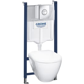 Grohe Solido vegghengt toalttpakke, hvit/krom