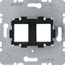 Berker Holder til dobbelt modular jack, rød