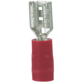 100 stk Isolerede Spademuffe rød 0,5-1,5 mm² 6,3x0,8 mm A1507FLS
