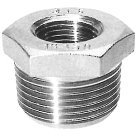 Rustfri nippelmuffe 1 1/2" x 1"