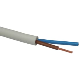 100 meter Coferro downlight kabel 90°C 2x1,5 mm², hvid