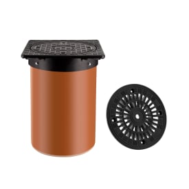 Kombi Ringen 315/400 mm firkantet rist med PP-skjørt, 1,5 t, PP