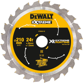 Dewalt rundsavsklinge Ø210/30 - 24tands