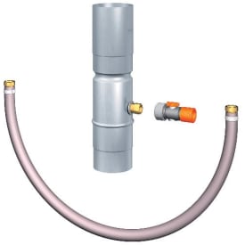 Rheinzink regnvandssamlertilslutning Ø 76 mm, zink