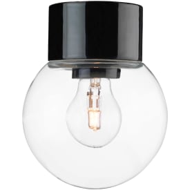 Ifö Classic Globe taklampe, Ø15 cm, sort/klar