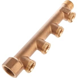 Roth rødgods fördelarrör 3/4", fast mutter, 4 förgreningar 3/4"