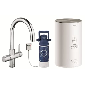 Grohe Red Nordic kjøkkenarmatur med 3 liters tank, krom