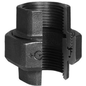 Sort union, muffe/muffe 3/4"
