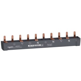 5 stk Schneider Resi9 sløjfeskinne 3P+N 80A, 10 modul, bundmontage