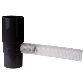 Plastmo vandudtag Ø75 mm med flexslange i sort