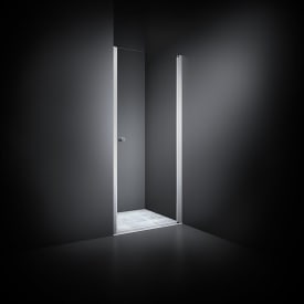Dansani Match dusjdør, modell A, niche, 101,5 cm, klart glass, satin profil