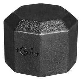 Sort endemuffe 3/4"