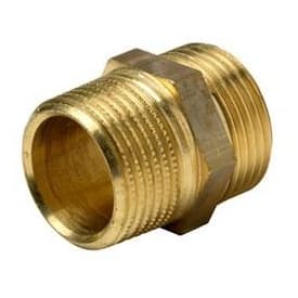 Wavin messing overgangsnippel, 1/2"