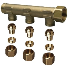 Uponor fördelarrör 3/4", 3 förgreningar med 15 mm omløber