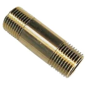 Messing tønnenippel, 3/4" - 110 mm