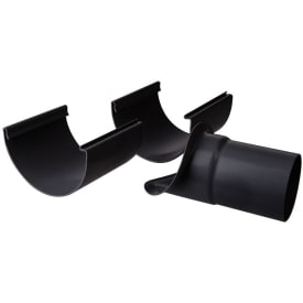 10&quot; x 75 mm Tutstykke justerbar sort Plastmo