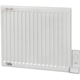 Oljefylt radiator 350W med støpsel, H:600 mm, med vegg-/gulvstativ