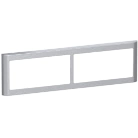 LK Fuga 63 Soft designramme 2x2 modul vandret i stålmetallic