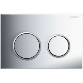 Geberit Omega 20 Round spolplatta, krom/matt krom