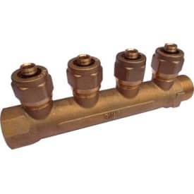 Samlestokk 3/4", fast muffe, 4 kurser 15 mm