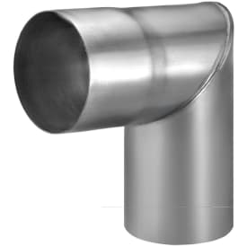 VmZinc knærør t/udvendig samling 85 grader / 76 mm, zink