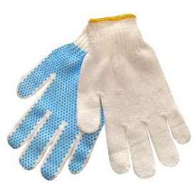 240 par Strikkehandske m/prikker, Polyester, str. 8