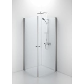 Contura Shower Space duschdörr, 77 cm, klart glas, aluminium profil