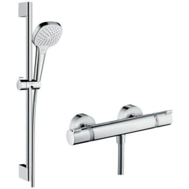 Hansgrohe Croma Select E brusesæt, krom/hvid