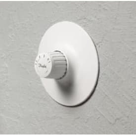 Danfoss FHV-R innbygningsventil for vegg. Hvit