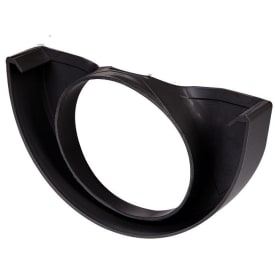 11&quot; x 90 mm Endebunn med hul sort Plastmo