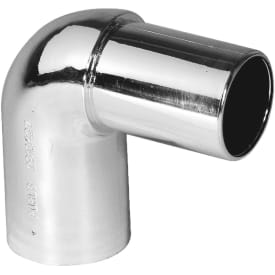 Purus afløbsbøjning, 90°, Ø40 mm, muffe/nippel, plast, krom