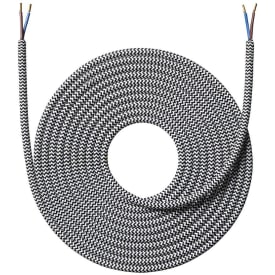 Nielsen Light stoffledning, 4 meter, sort/hvit