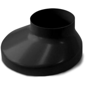 Plastmo brøndkrave i sort med nedløb Ø75 x 150 mm