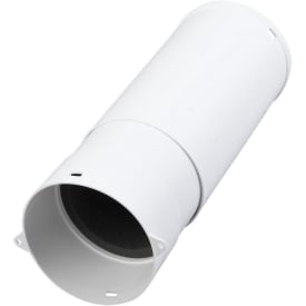 Duka Teleskoprør Ø105 mm L: 260-400mm med lydisoleringsmatte - hvit