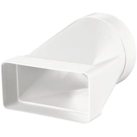 Duka overgang fra flatkanal, 110x55 mm til Ø100 mm