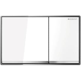 Geberit Omega 60 spolplatta, vitt glas