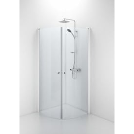 Contura Shower Space dusjdør, 72,3 cm, klart glass, hvit profil