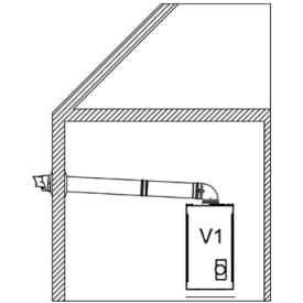 Baxi aftræksløsning Ø80/125 mm - V1 - < 40 kW