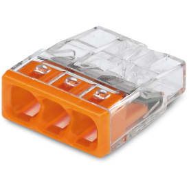 100 stk Samlemuffe 3x0,5-2,5 mm² orange, serie 2273