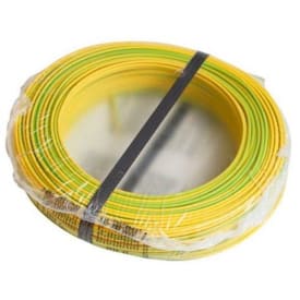 100 meter Ledning H07Z1-U 1G1,5 gul/grøn, R100, halogenfri (PVL)