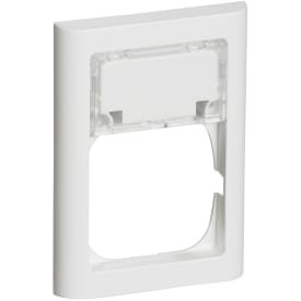 LK Fuga ramme Softline 63 1½ modul med tekstmodul i hvid