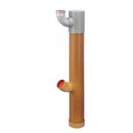 Wavin tagnedløbsbrønd PVC, vandlås og bøjning, 200 mm